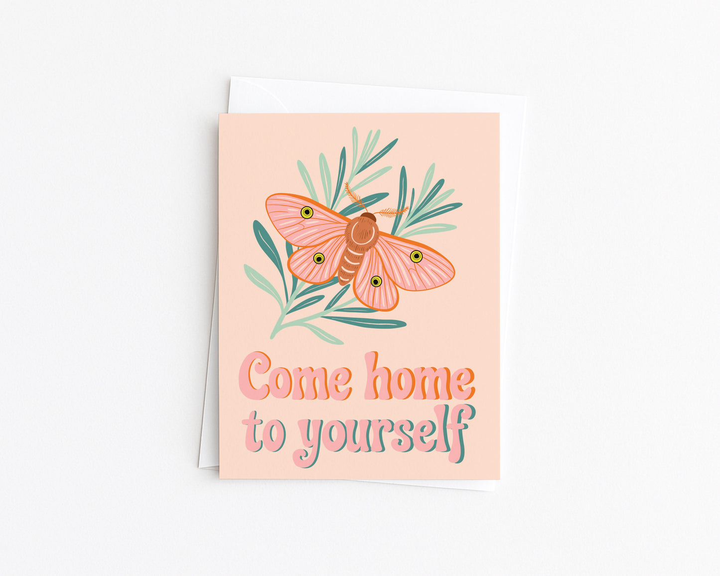 Come Home to Yourself, Encouragement Card for Healing and Self-Reflection