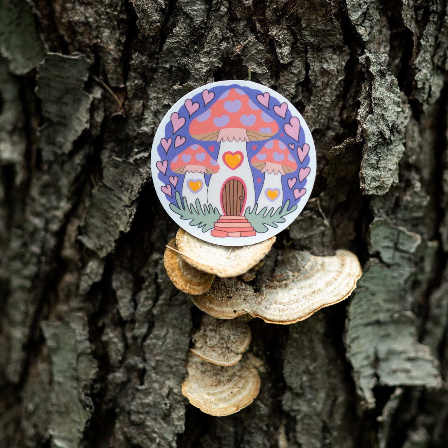 Mushroom House Vinyl Sticker