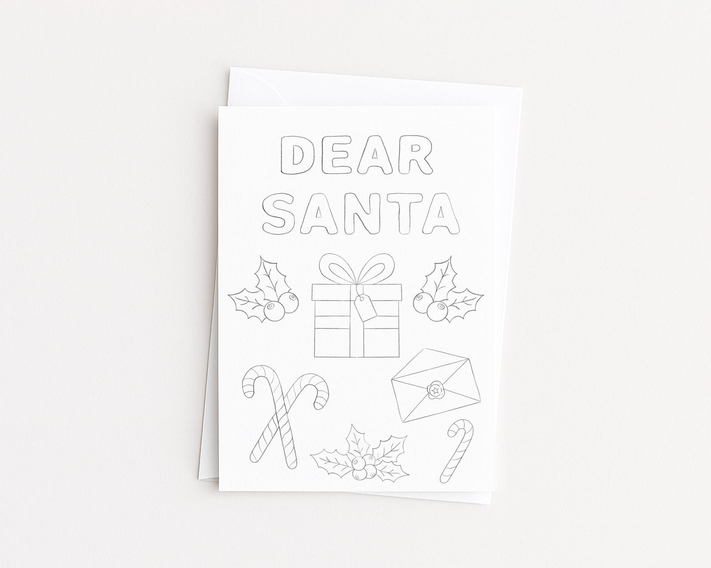 Dear Santa Coloring Card