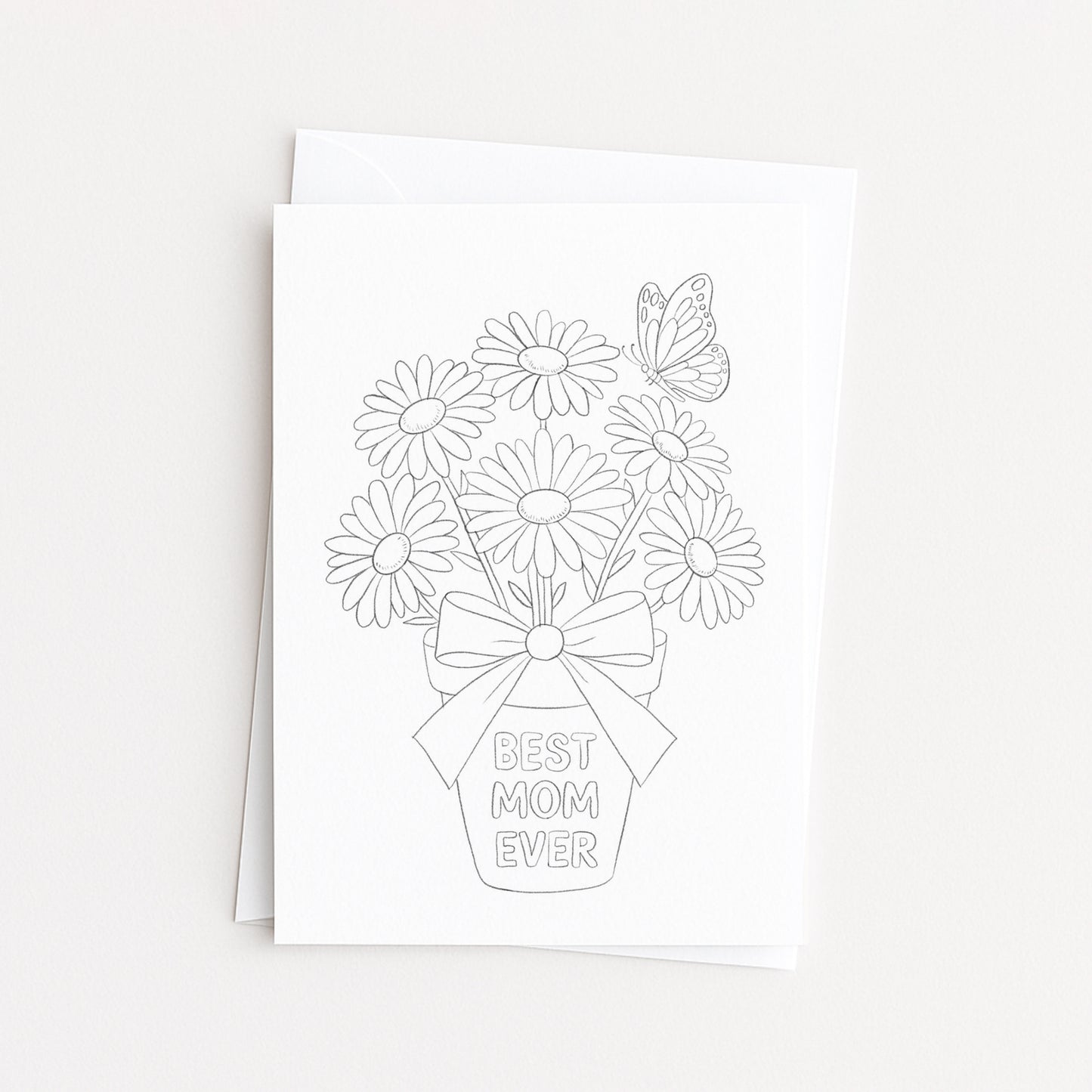 Best Mom Ever Coloring Card