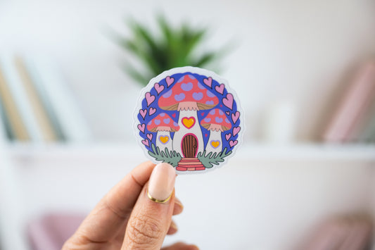 Heartcap Mushrooms Vinyl Sticker