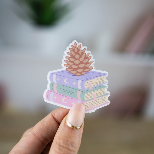 Pinecone Magic Bookish Vinyl Sticker