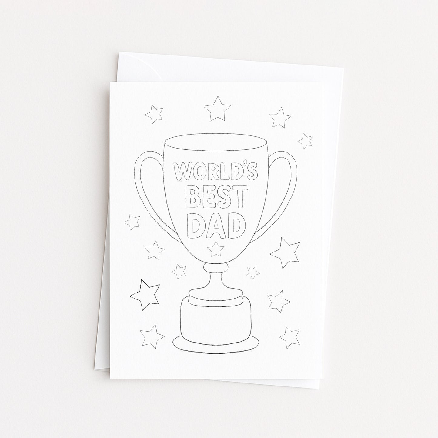 World's Best Dad Coloring Card
