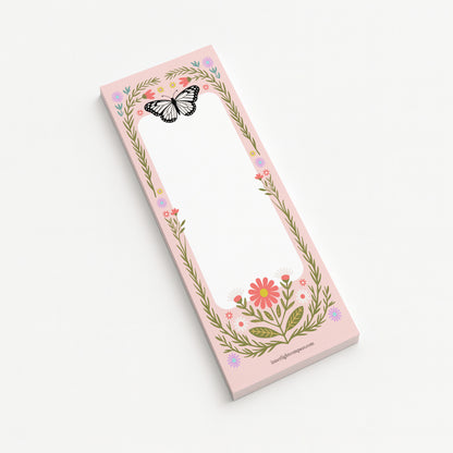 Butterfly Wildflower Tall Notepad