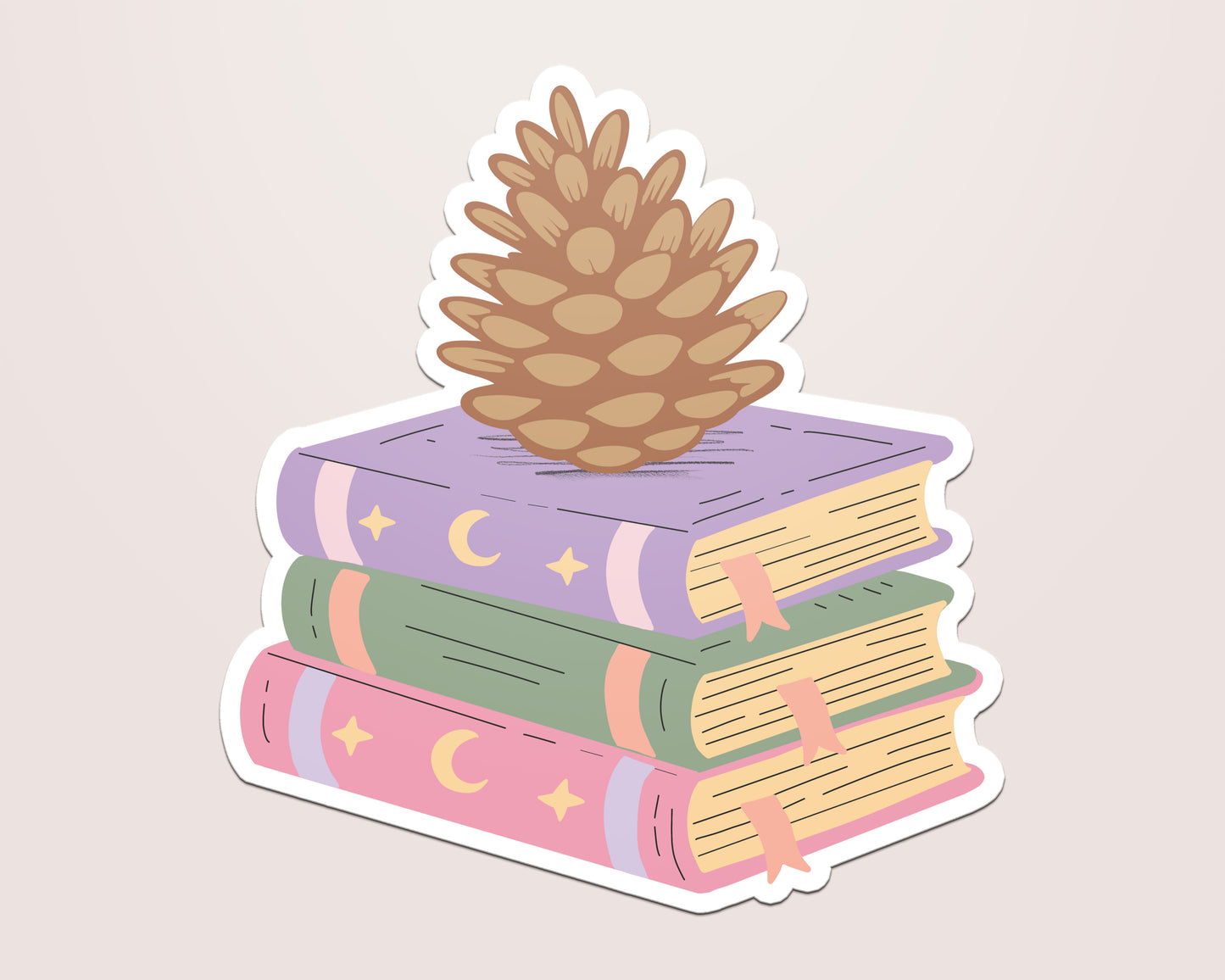 Pinecone Magic Bookish Vinyl Sticker