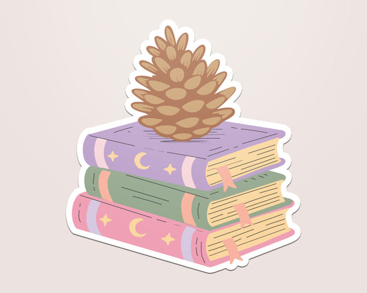 Pinecone Magic Bookish Vinyl Sticker