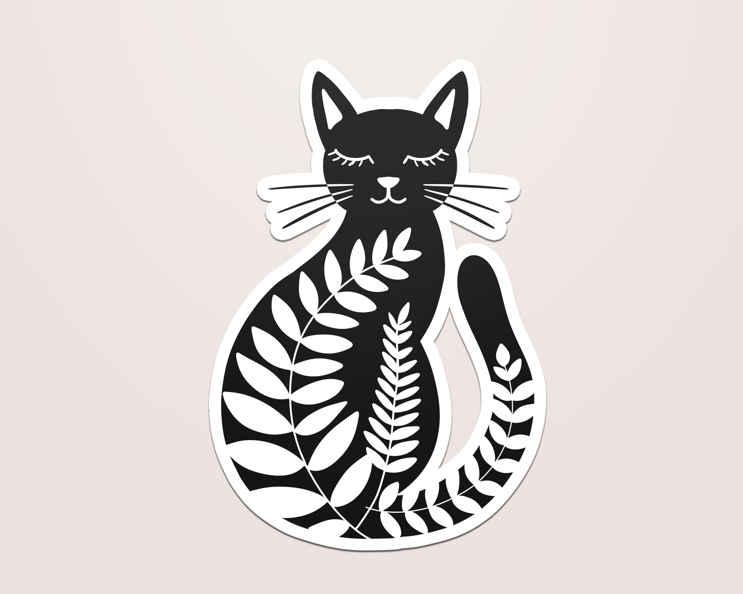Botanical Cat Vinyl Sticker