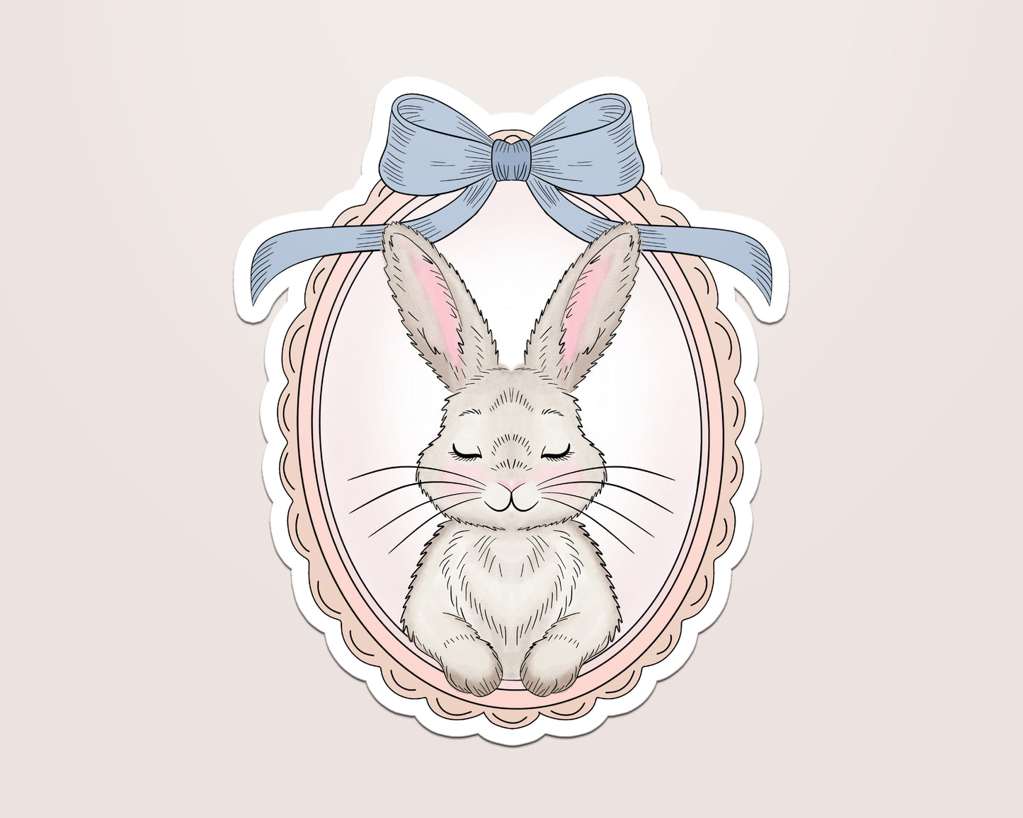 Framed Bunny Vinyl Sticker