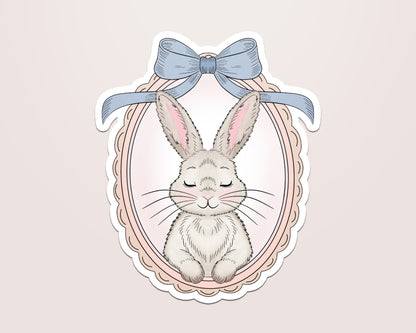 Framed Bunny Vinyl Sticker