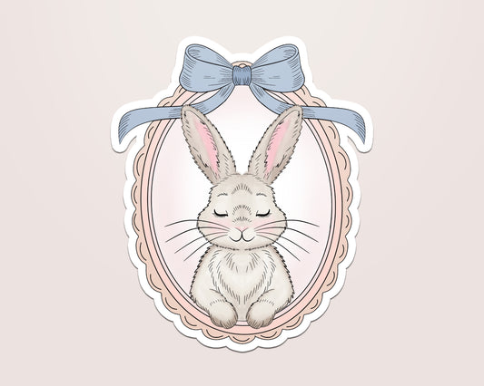 Framed Bunny Vinyl Sticker