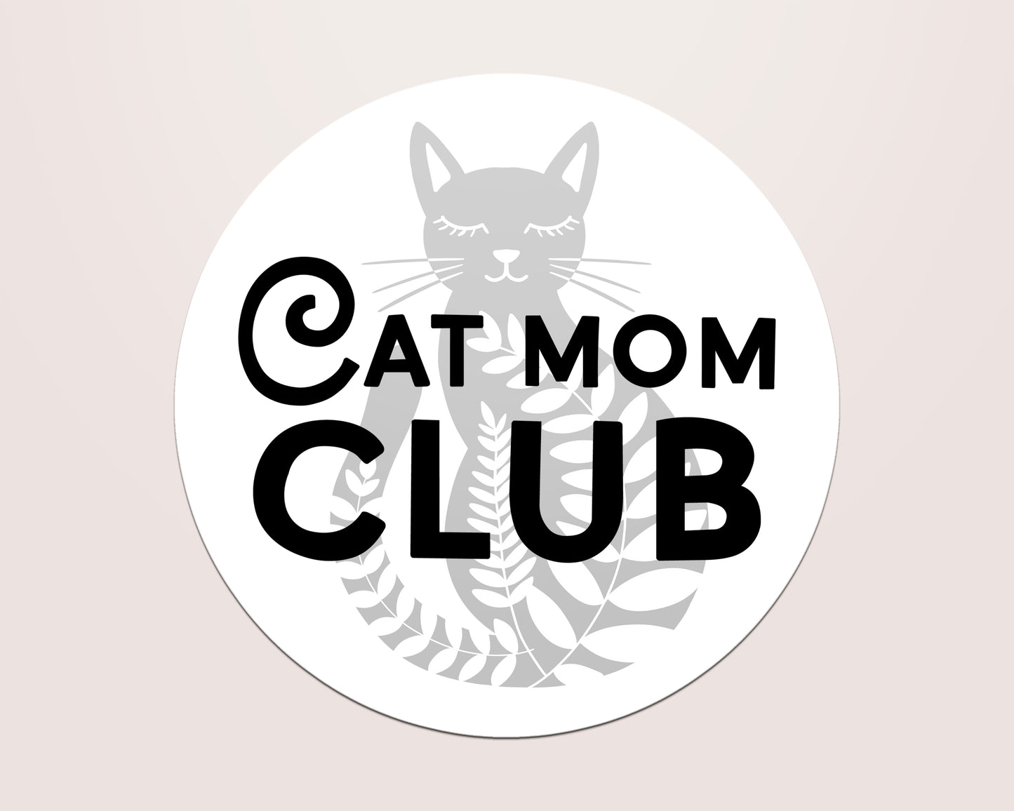 Cat Mom Club Vinyl Sticker