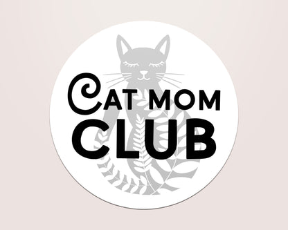 Cat Mom Club Vinyl Sticker