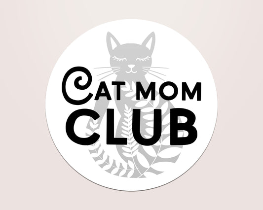 Cat Mom Club Vinyl Sticker