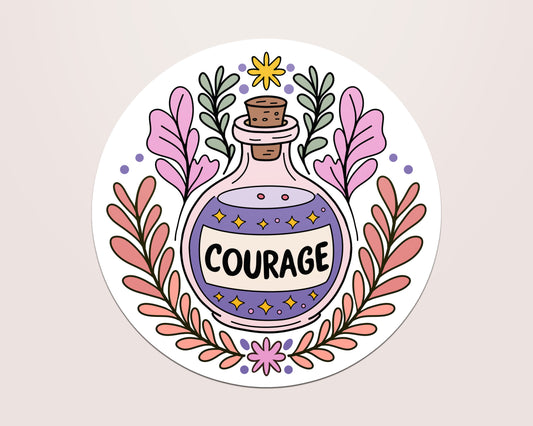 Courage Potion Bottle Vinyl Sticker