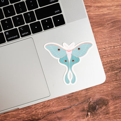 Luna Moth Vinyl Sticker