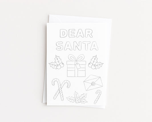 Dear Santa Coloring Card