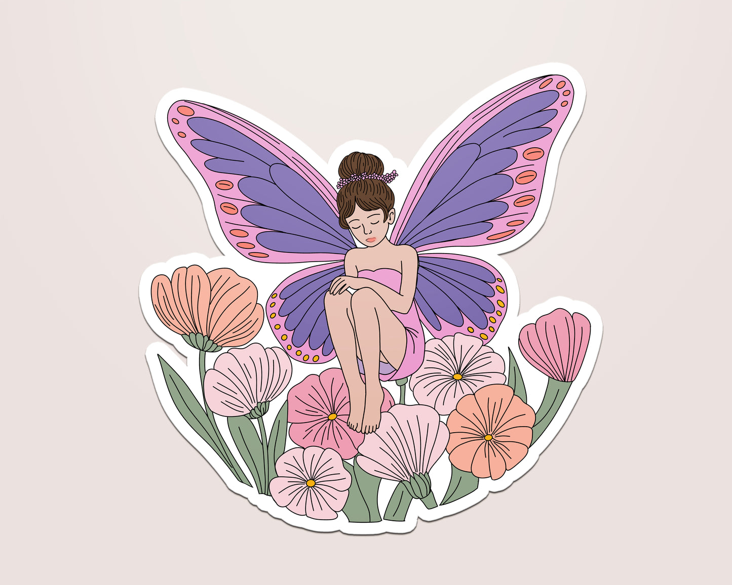 Flower Fairy Vinyl Sticker