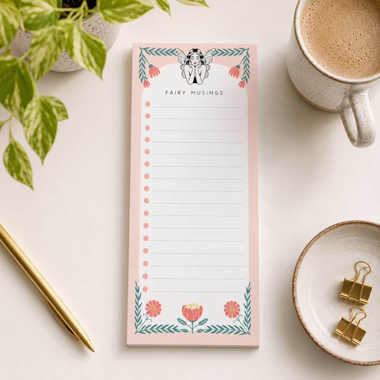 Fairy Musings Tall Notepad