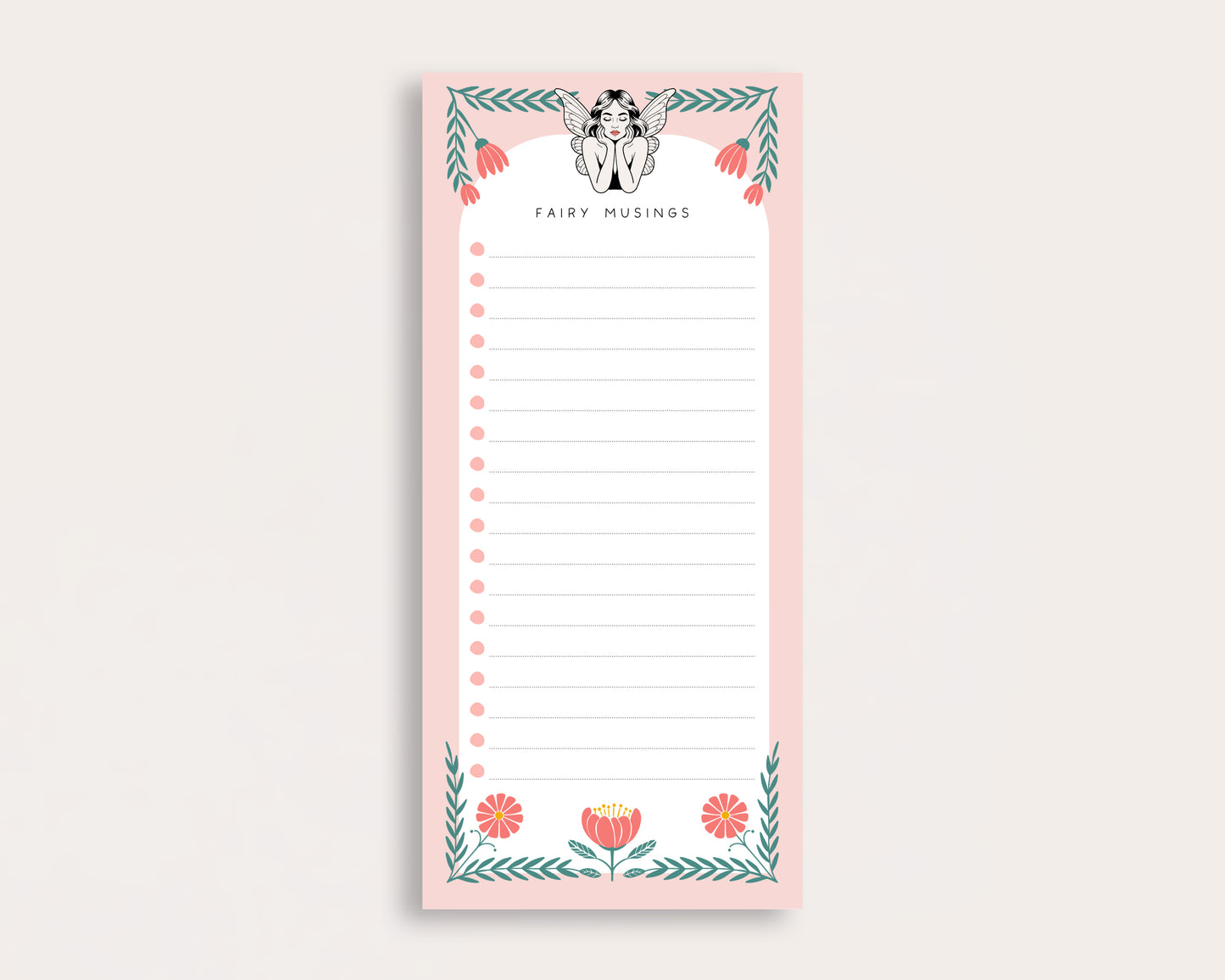 Fairy Musings Tall Notepad