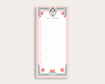 Fairy Musings Tall Notepad