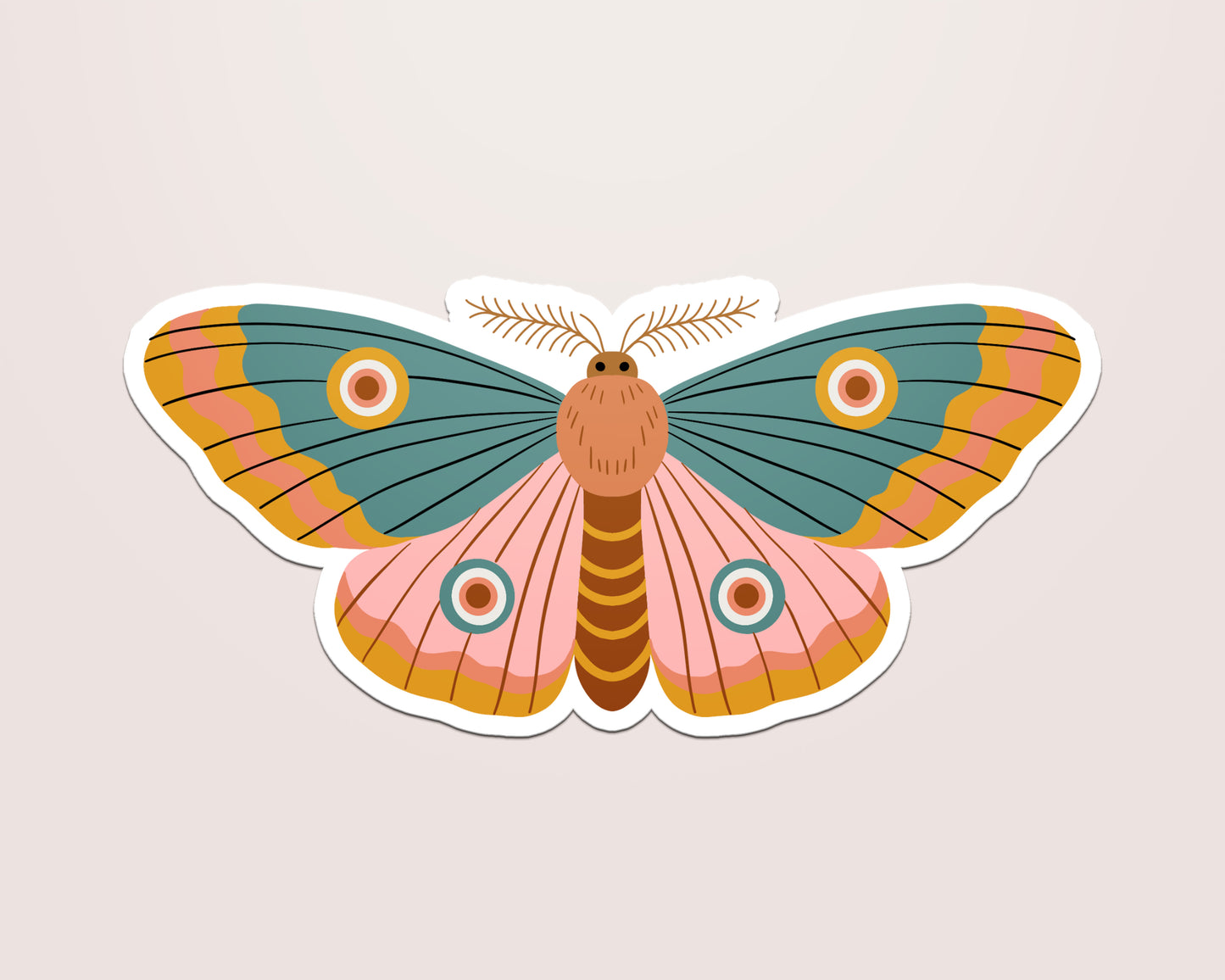 Harvest Moth Vinyl Sticker