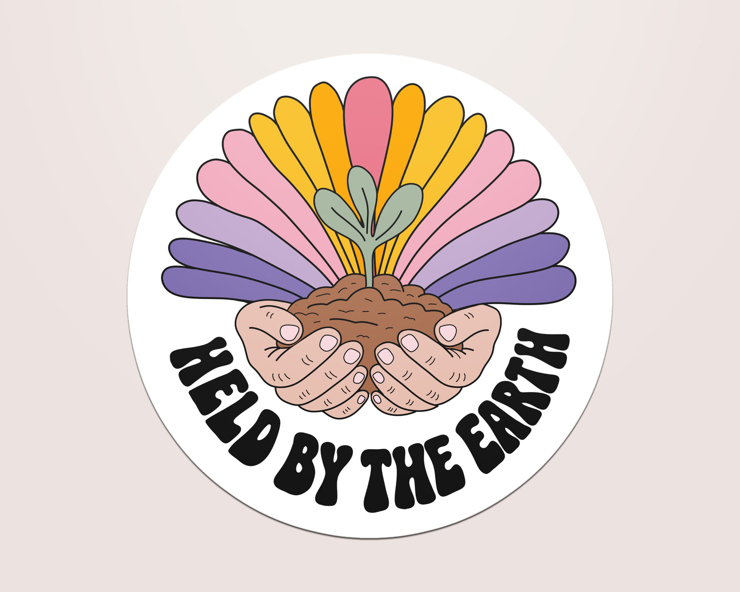 Held by the Earth Vinyl Sticker