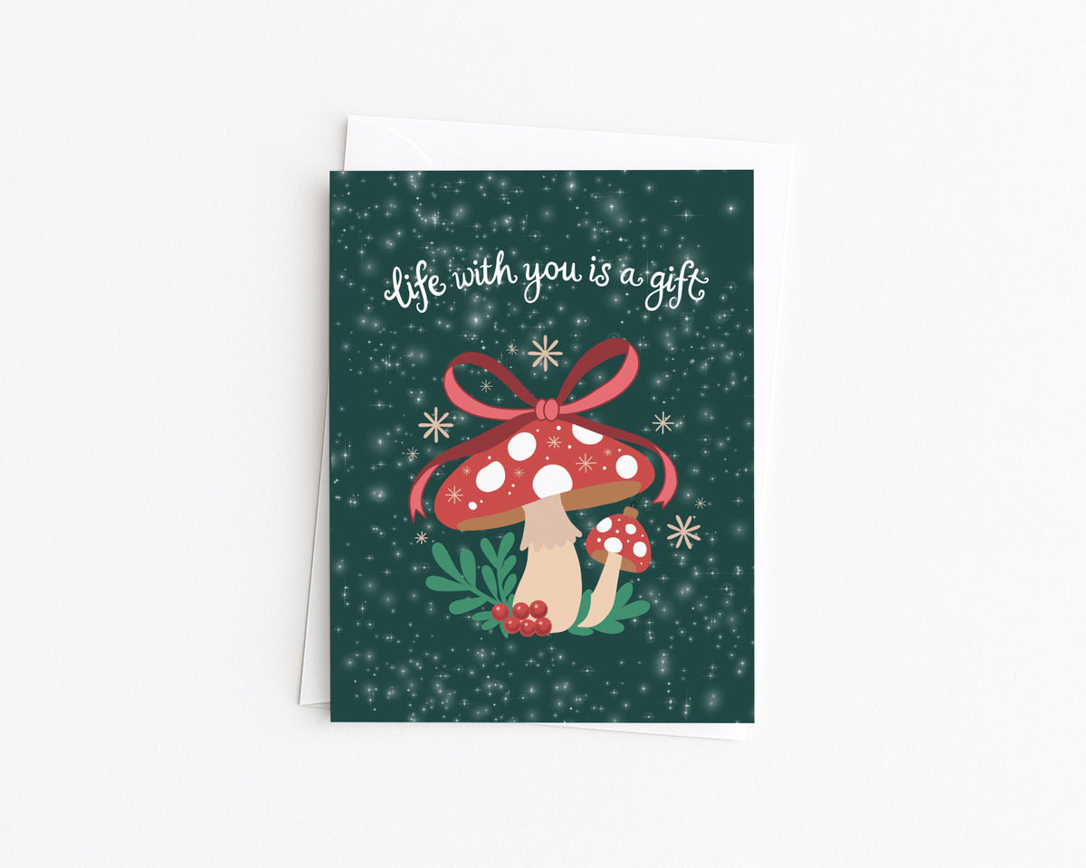 Life With You Is a Gift Holiday Card