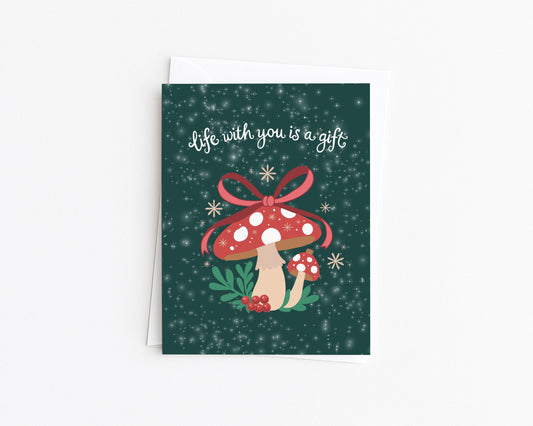 Life With You Is a Gift Holiday Card