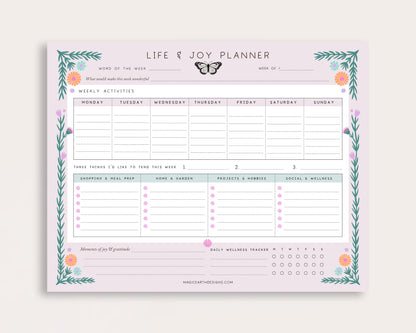 Life & Joy Weekly Planner Desk Pad