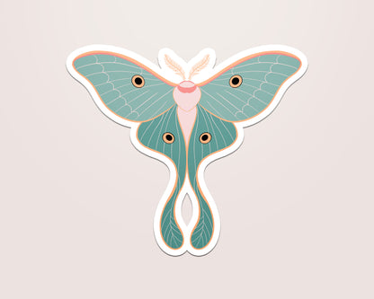 Luna Moth Vinyl Sticker