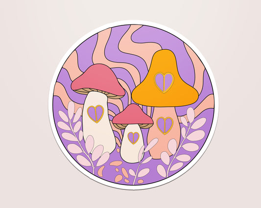 Magic Mushrooms Vinyl Sticker