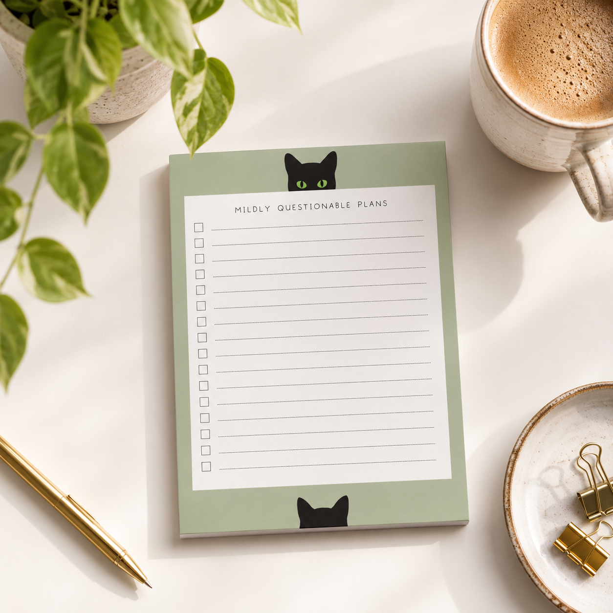 Mildly Questionable Plans Notepad