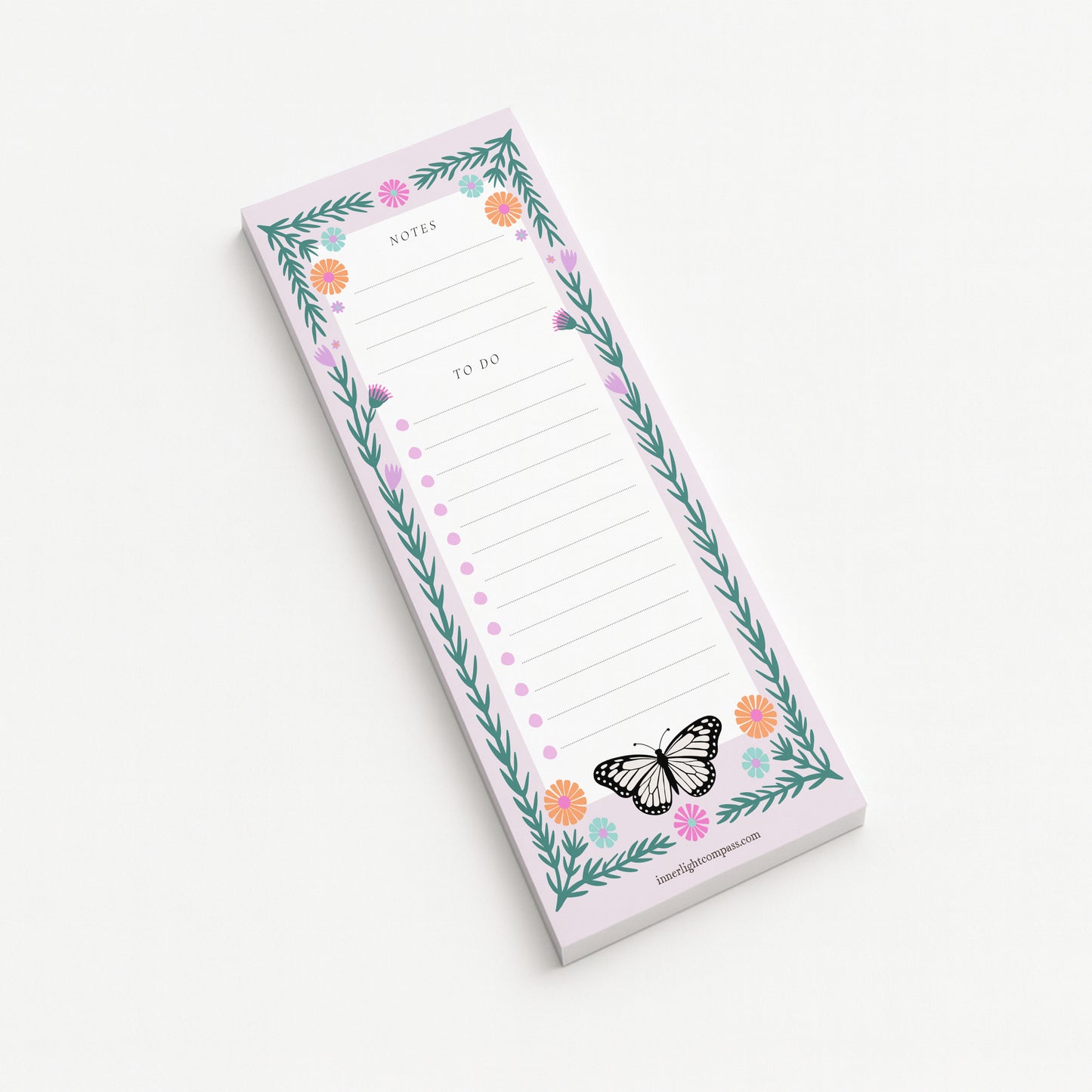 Butterfly Notes & To Do Tall Notepad