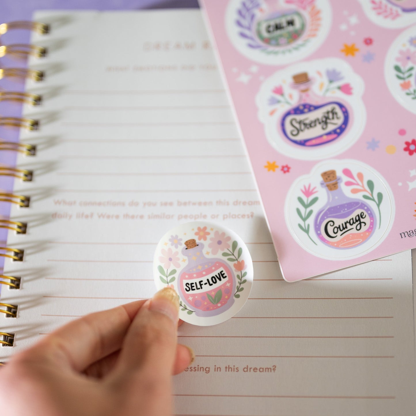 Self-Care Potion Bottles Sticker Sheet