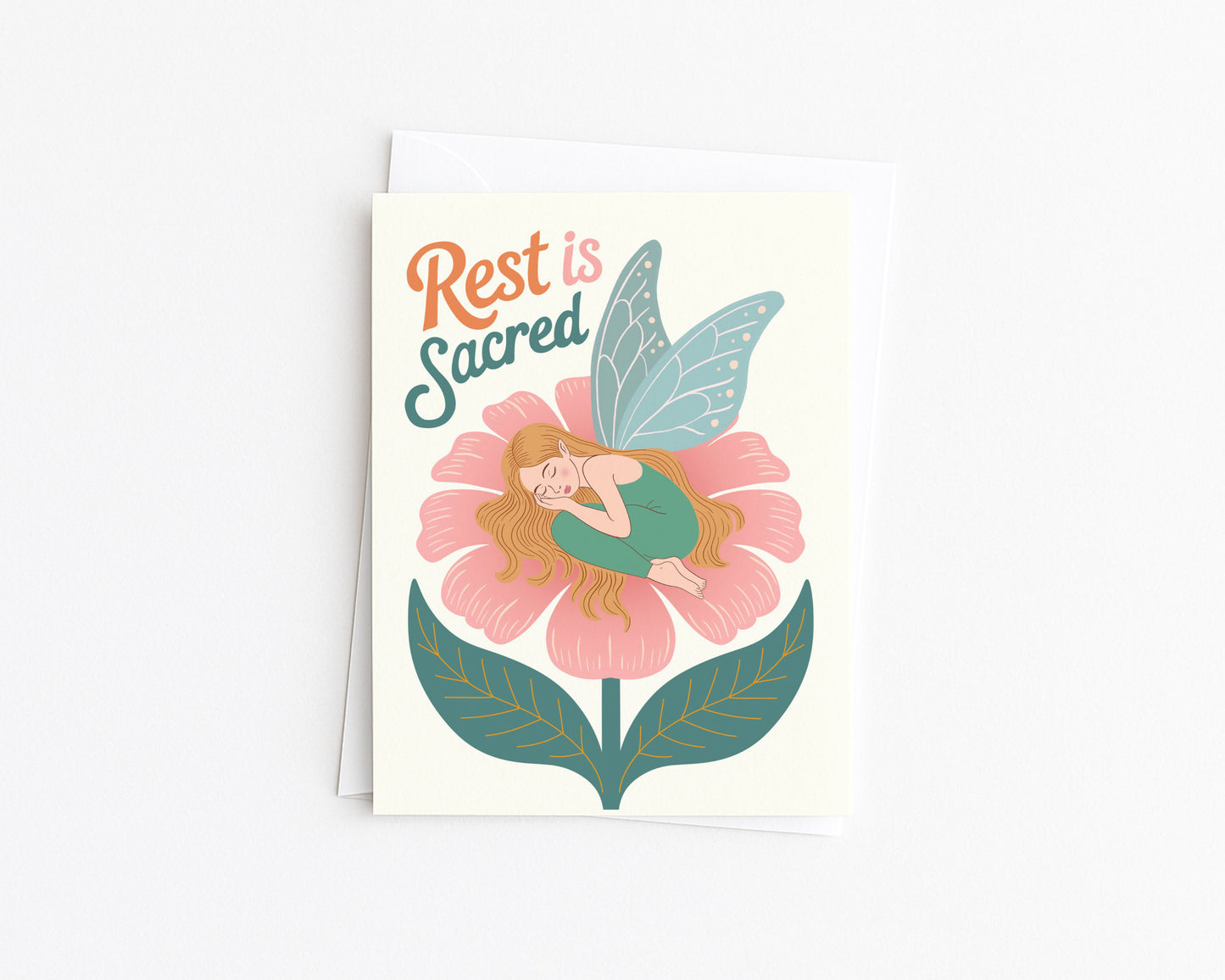 Rest Is Sacred, Card for Self-Care