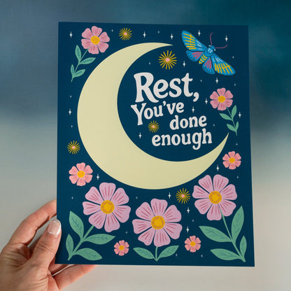 Rest, You've Done Enough Moon Fine Art Print