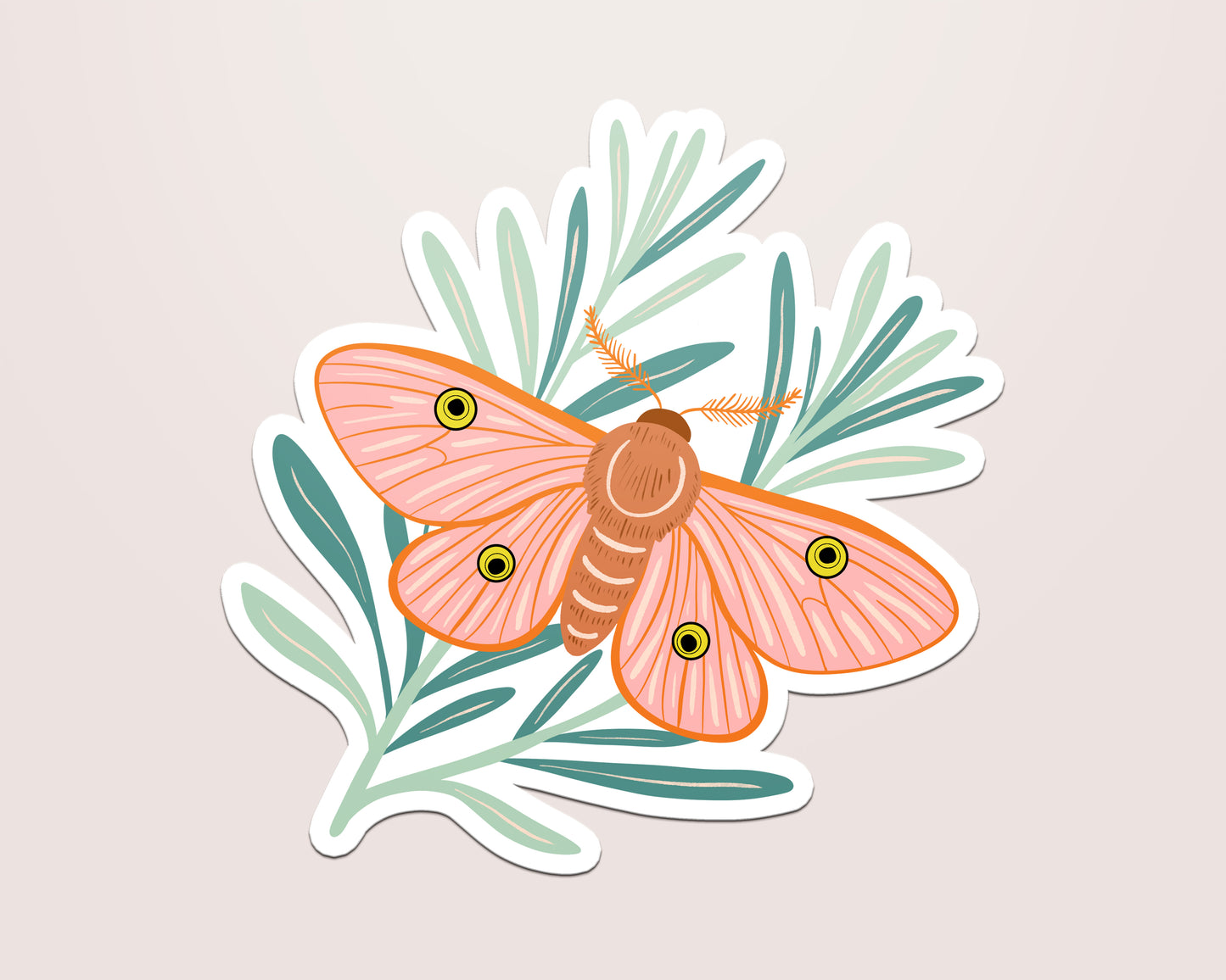 Rosemary Moth Vinyl Sticker