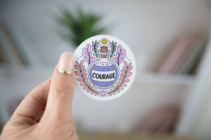 Courage Potion Bottle Vinyl Sticker
