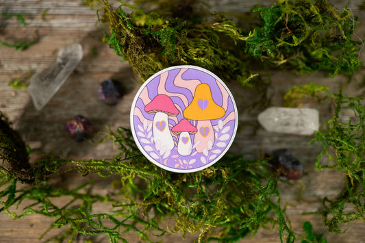 Groovy Shrooms Vinyl Sticker