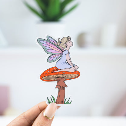Toadstool Fairy Vinyl Sticker