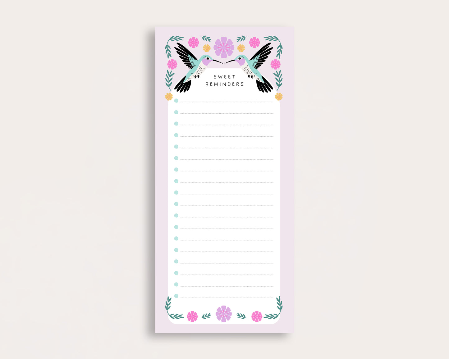 Sweet Reminders Hummingbird Tall Notepad