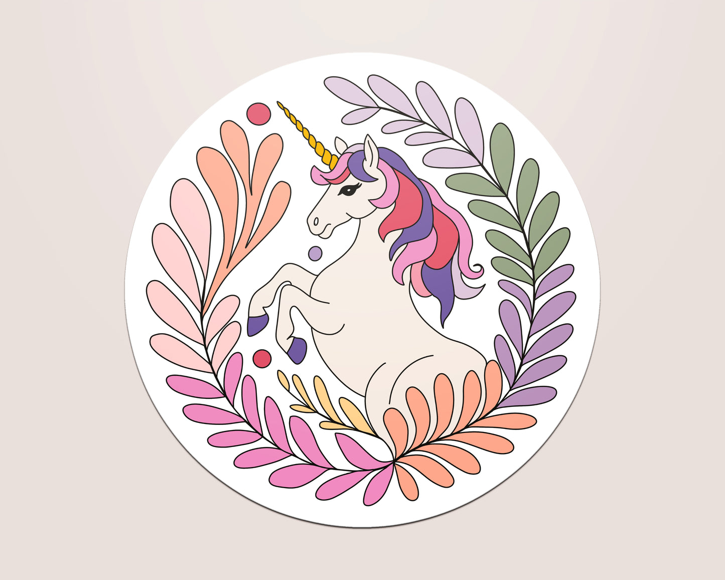 Rainbow Unicorn Vinyl Sticker