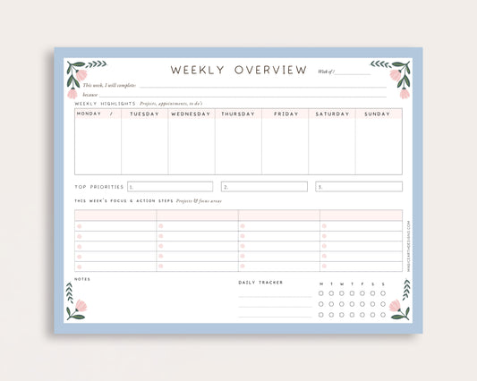 Weekly Overview Planner Desk Pad