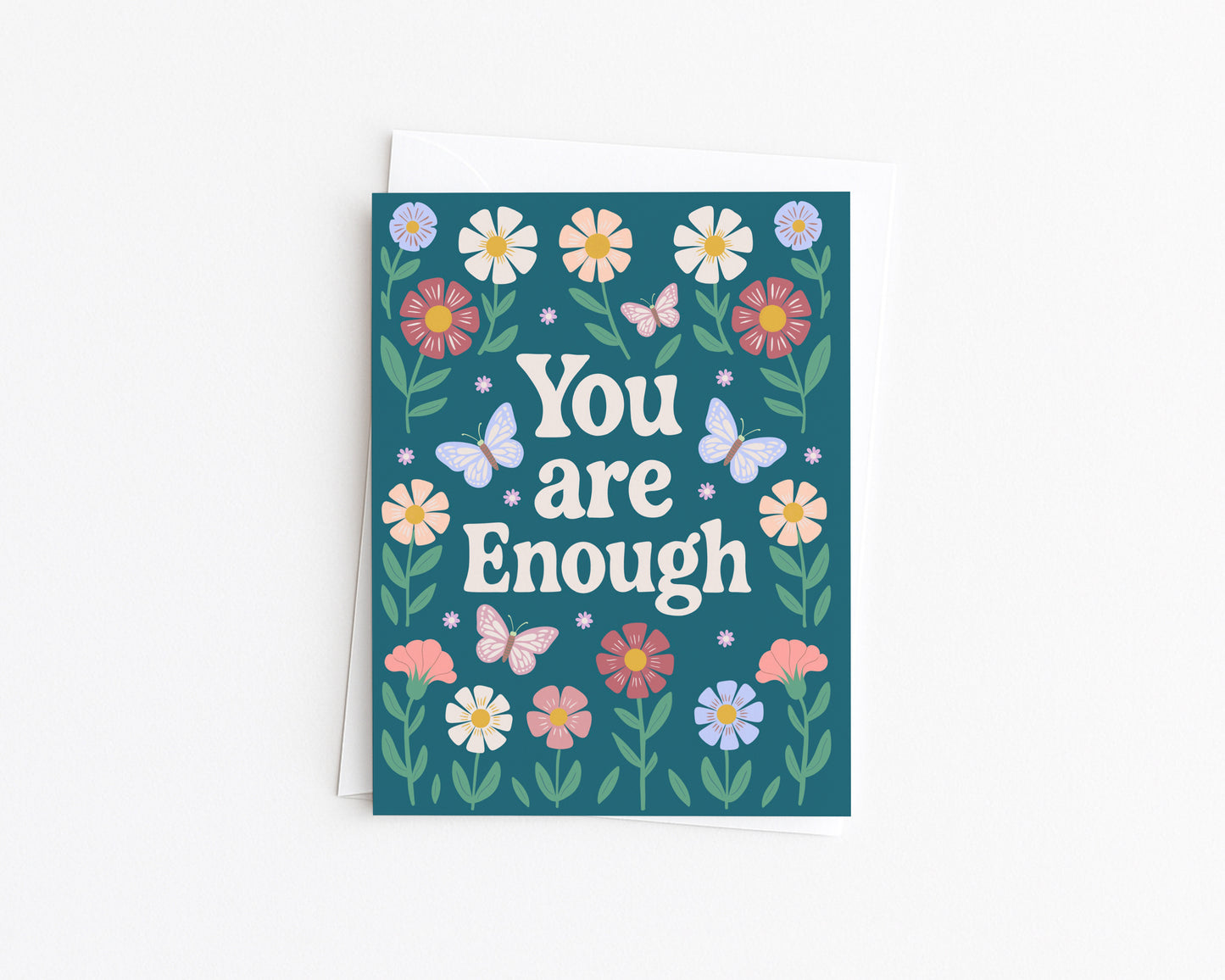 You Are Enough, Encouragement Card for Mental Health and Self-Worth