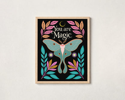 You Are Magic Luna Moth Fine Art Print