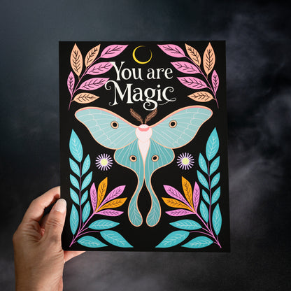 You Are Magic Luna Moth Fine Art Print