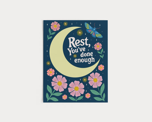 Rest, You've Done Enough Moon Fine Art Print